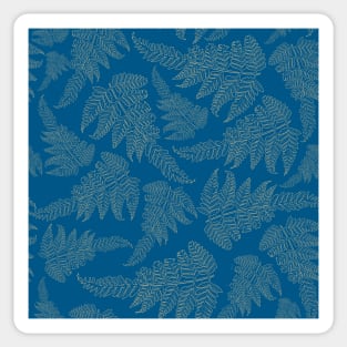 Silver fern on tech blue Sticker